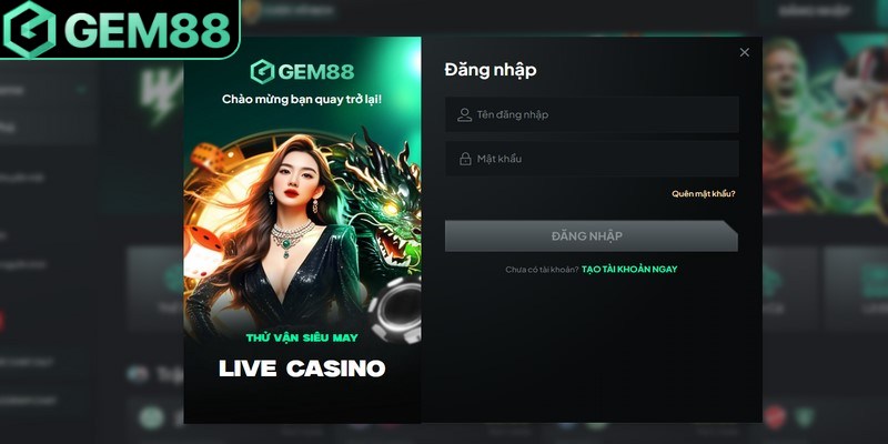 Đổi Mật Khẩu Gem88 - Hướng Dẫn Thay & Khôi Phục Password Đăng nhập tài khoản cá nhân để đổi mật khẩu Gem88
